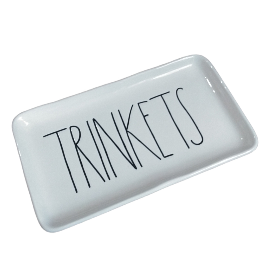 Rae Dunn White Trinkets Tray 9x5